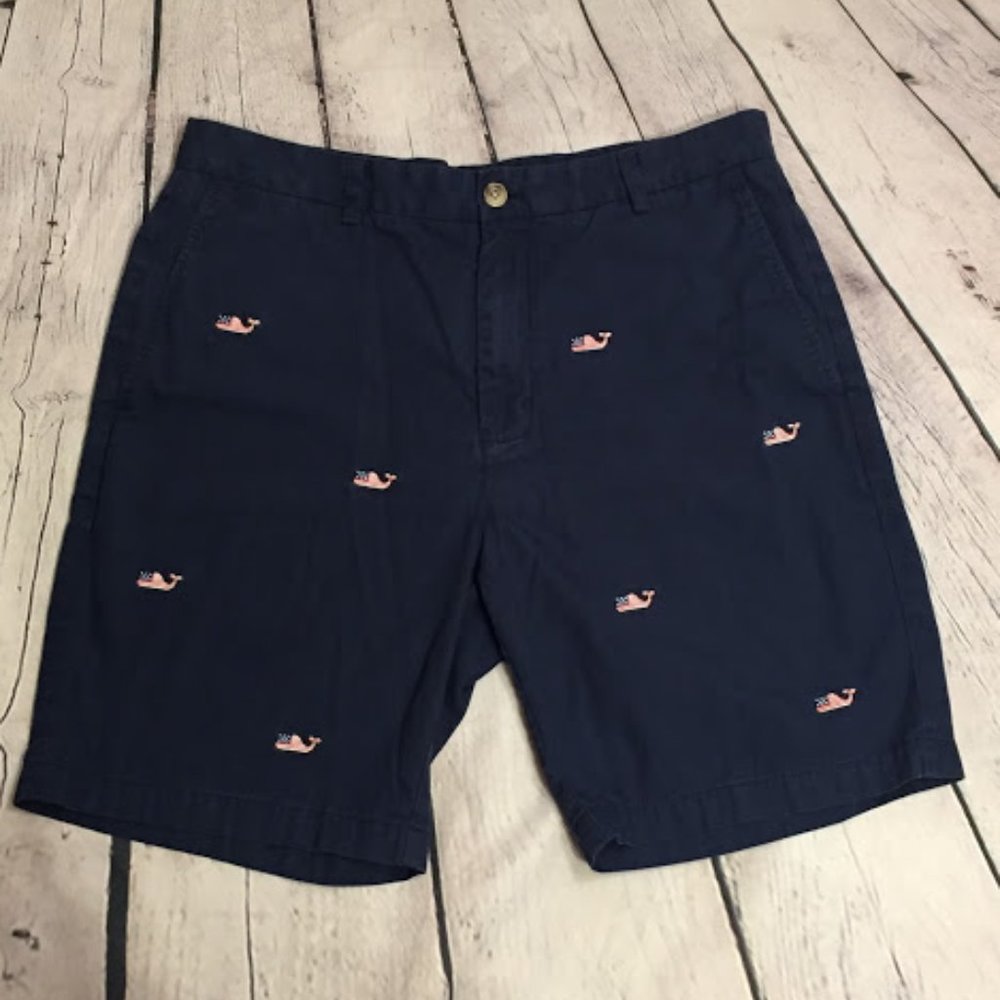 Vineyard Vines Men's Breaker USA Whale Shorts 36